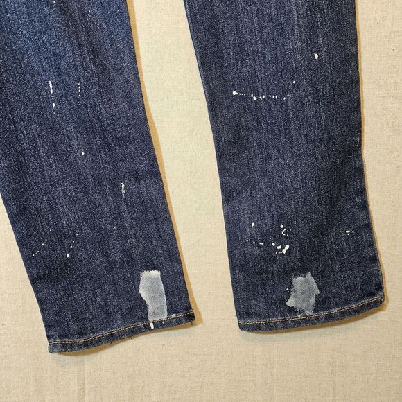Thrill Jeans Womens 11  Distressed Paint Splatter Jeans Destroyed Rhinestones - Picture 6 of 12
